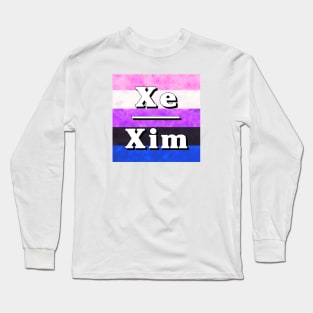 Xe-Xim Pronouns: Genderfluid Long Sleeve T-Shirt